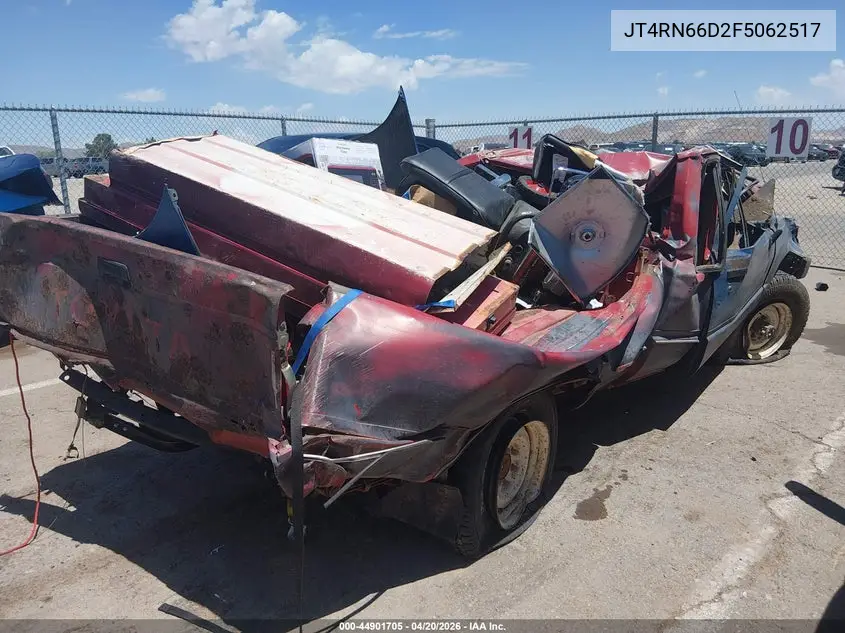 1985 Toyota Pickup Xtracab Rn66 Dlx VIN: JT4RN66D2F5062517 Lot: 44901705