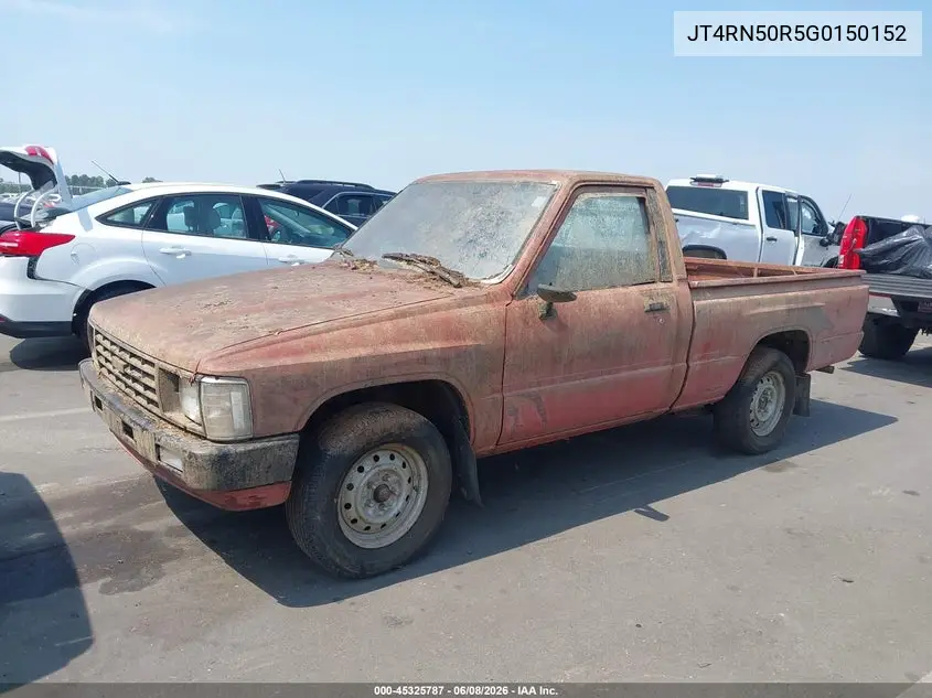 1986 Toyota Pickup 1/2 Ton Rn50 VIN: JT4RN50R5G0150152 Lot: 45325787