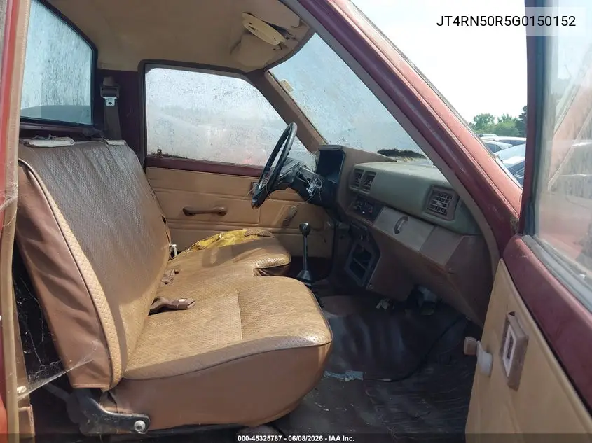 1986 Toyota Pickup 1/2 Ton Rn50 VIN: JT4RN50R5G0150152 Lot: 45325787