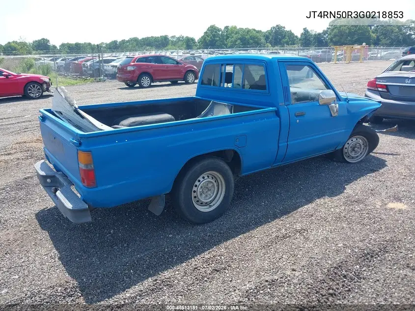 1986 Toyota Pickup 1/2 Ton Rn50 VIN: JT4RN50R3G0218853 Lot: 45513181