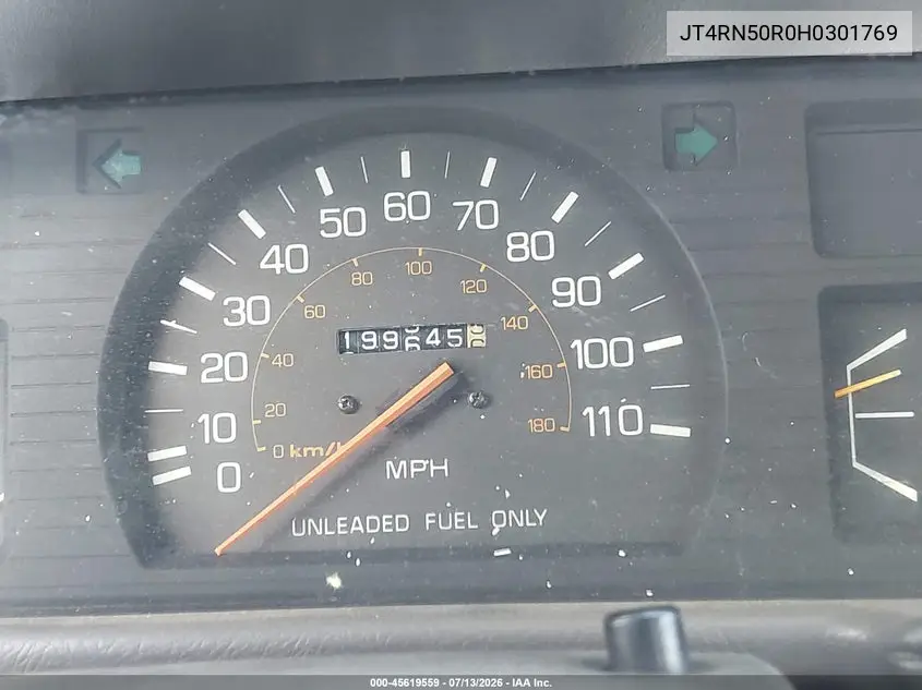 1987 Toyota Pickup 1/2 Ton Rn50 VIN: JT4RN50R0H0301769 Lot: 45619559