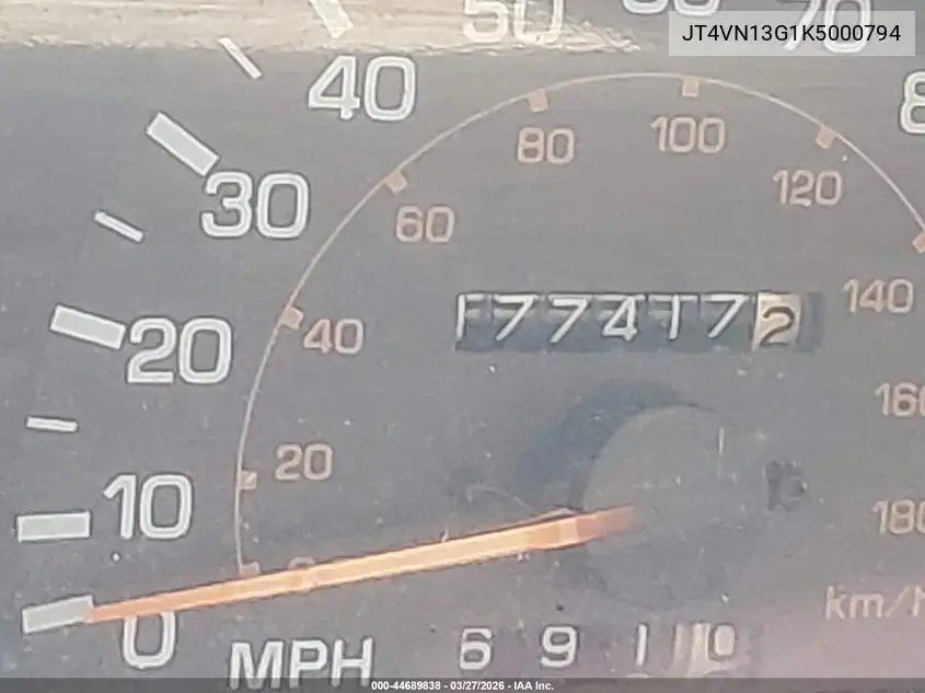 1989 Toyota Pickup 1/2 Ton Ex Long Whlbs Sr5 VIN: JT4VN13G1K5000794 Lot: 44689838
