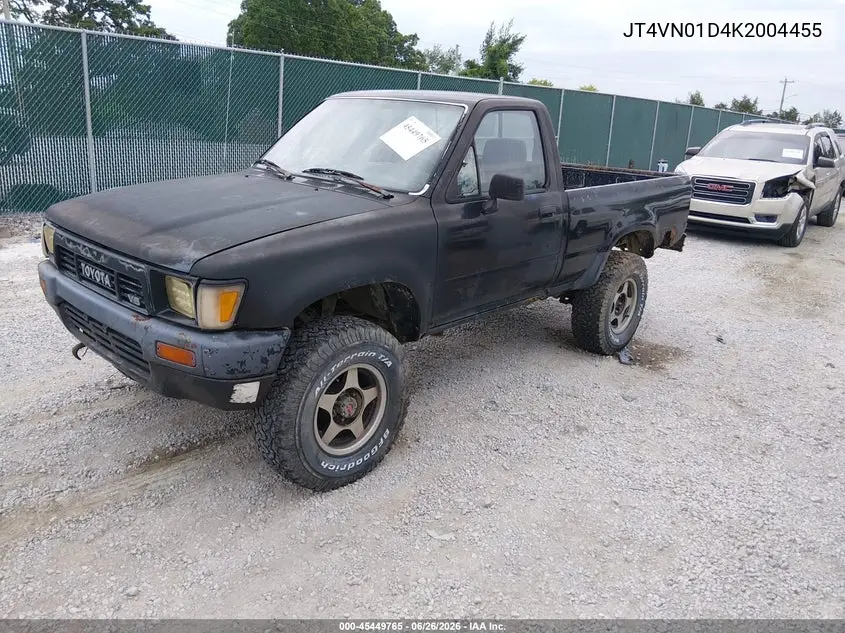 1989 Toyota Pickup 1/2 Ton Sht Wheelbase Dlx VIN: JT4VN01D4K2004455 Lot: 45449765