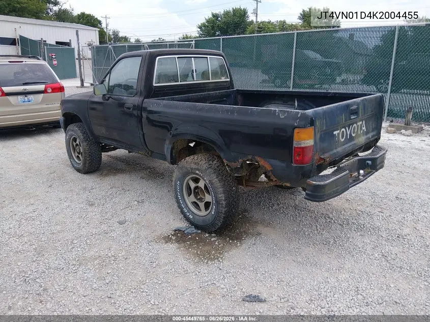 1989 Toyota Pickup 1/2 Ton Sht Wheelbase Dlx VIN: JT4VN01D4K2004455 Lot: 45449765
