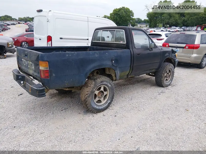 1989 Toyota Pickup 1/2 Ton Sht Wheelbase Dlx VIN: JT4VN01D4K2004455 Lot: 45449765