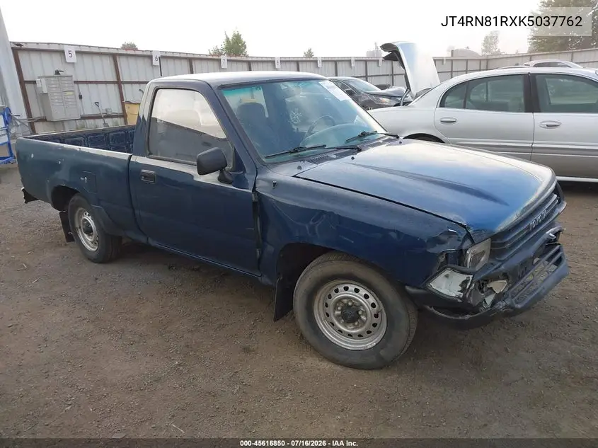 1989 Toyota Pickup 1/2 Ton Short Wheelbase VIN: JT4RN81RXK5037762 Lot: 45616850
