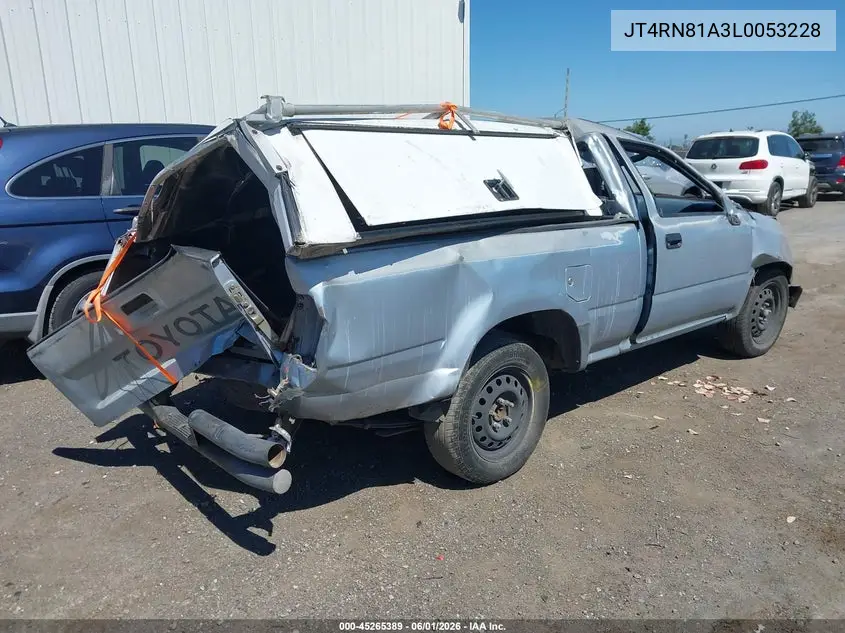 1990 Toyota Pickup 1/2 Ton Short Wheelbase VIN: JT4RN81A3L0053228 Lot: 45265389