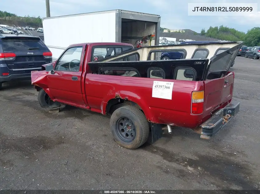 1990 Toyota Pickup 1/2 Ton Short Wheelbase VIN: JT4RN81R2L5089999 Lot: 45397366