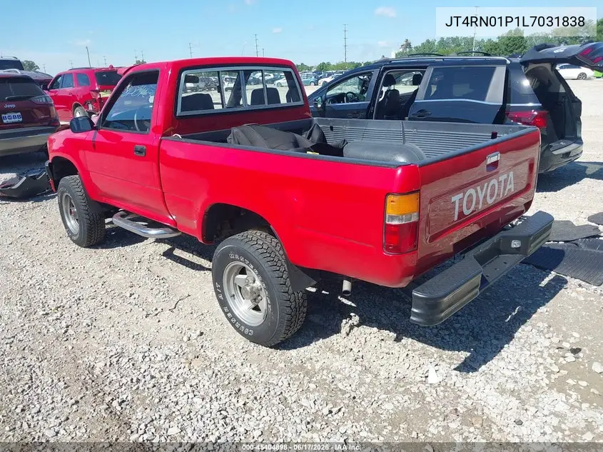 1990 Toyota Pickup 1/2 Ton Sht Wheelbase Dlx VIN: JT4RN01P1L7031838 Lot: 45404898