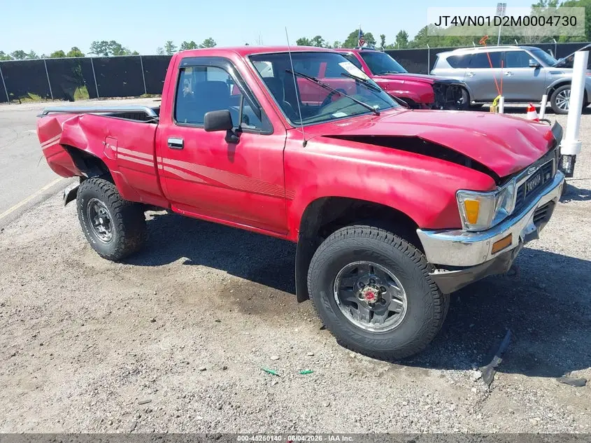 1991 Toyota Pickup 1/2 Ton Sht Wheelbase Dlx VIN: JT4VN01D2M0004730 Lot: 45250140
