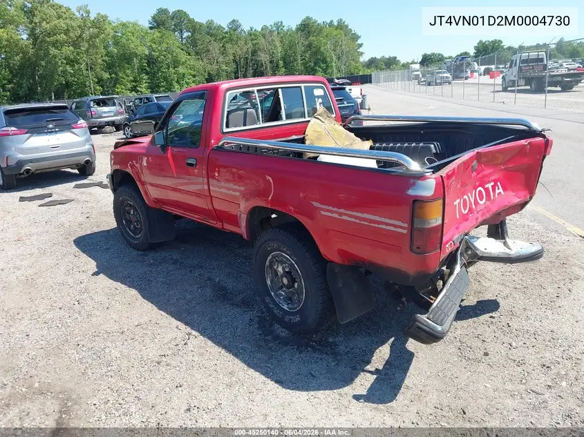 1991 Toyota Pickup 1/2 Ton Sht Wheelbase Dlx VIN: JT4VN01D2M0004730 Lot: 45250140