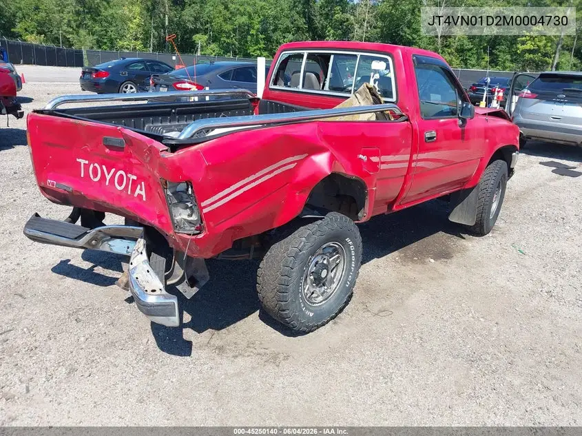 1991 Toyota Pickup 1/2 Ton Sht Wheelbase Dlx VIN: JT4VN01D2M0004730 Lot: 45250140