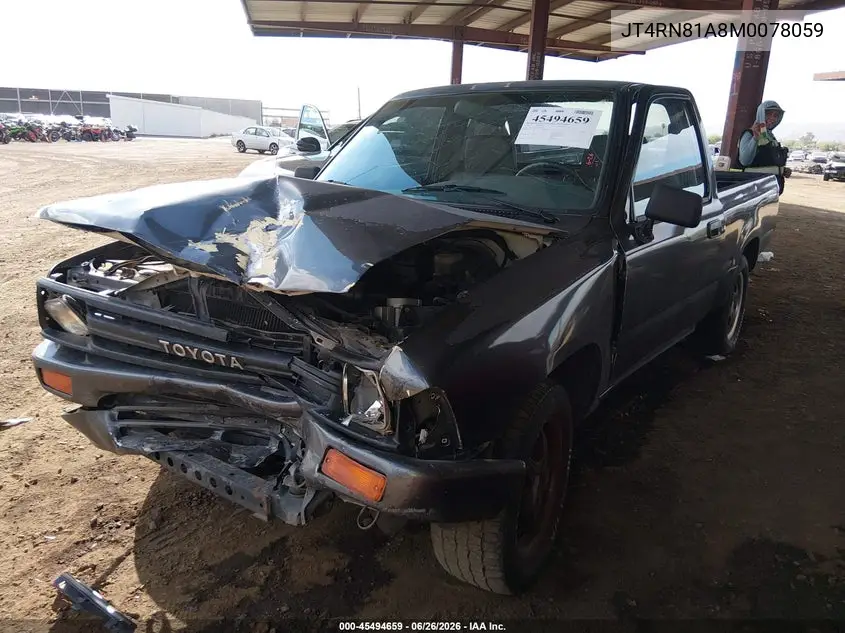 1991 Toyota Pickup 1/2 Ton Short Wheelbase VIN: JT4RN81A8M0078059 Lot: 45494659