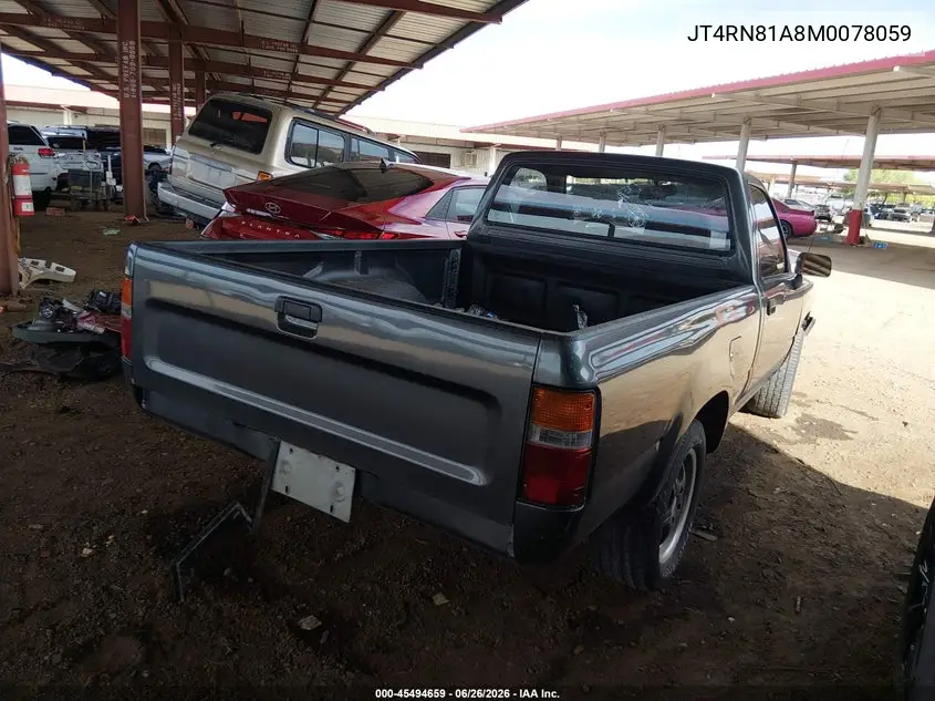 1991 Toyota Pickup 1/2 Ton Short Wheelbase VIN: JT4RN81A8M0078059 Lot: 45494659