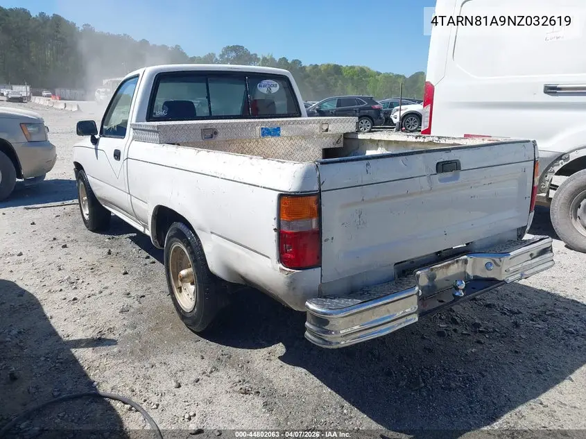 1992 Toyota Pickup 1/2 Ton Short Whlbase Stb VIN: 4TARN81A9NZ032619 Lot: 44802063