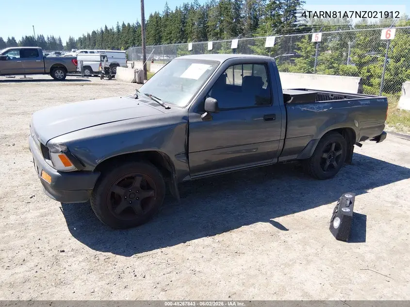 1992 Toyota Pickup 1/2 Ton Short Whlbase Stb VIN: 4TARN81A7NZ021912 Lot: 45267843
