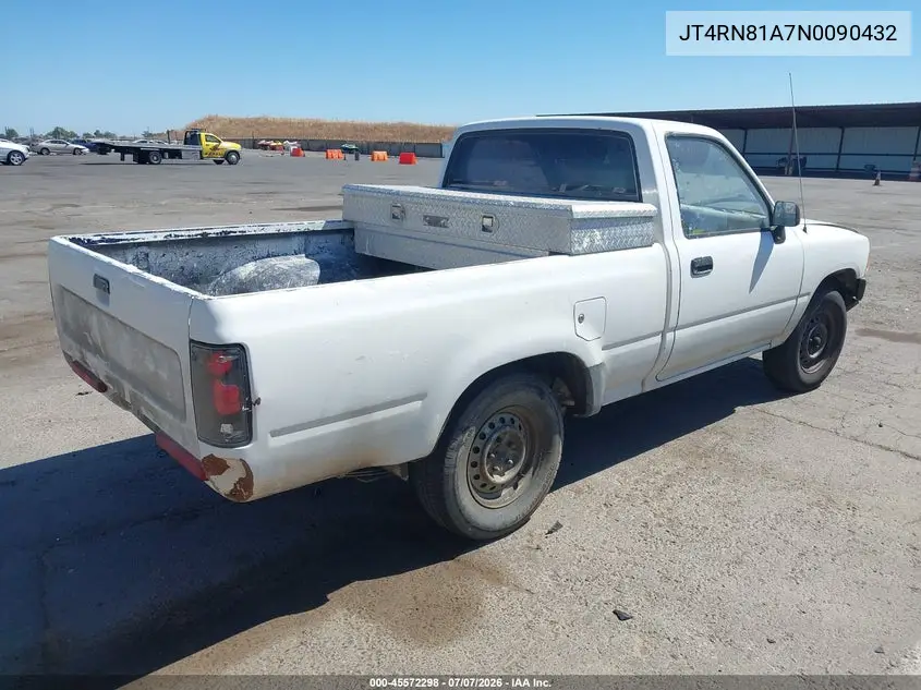 1992 Toyota Pickup 1/2 Ton Short Wheelbase VIN: JT4RN81A7N0090432 Lot: 45572298