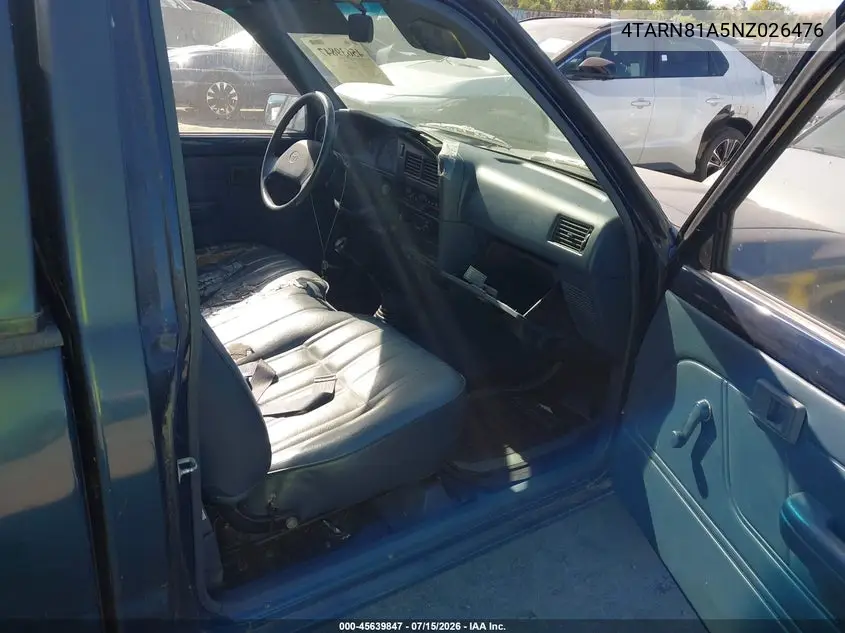 1992 Toyota Pickup 1/2 Ton Short Whlbase Stb VIN: 4TARN81A5NZ026476 Lot: 45639847
