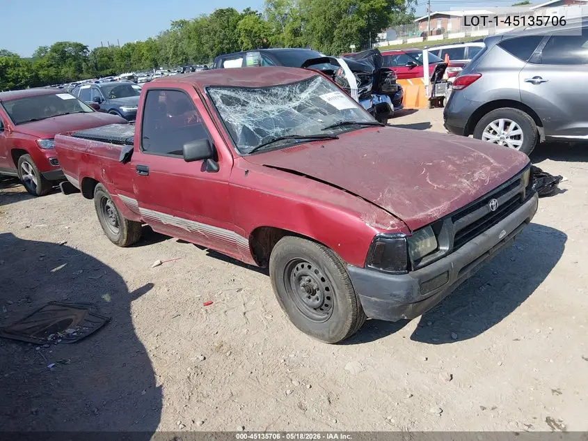 1993 Toyota Pickup 1/2 Ton Short Whlbase Stb VIN: 4TARN81A9PZ136661 Lot: 45135706
