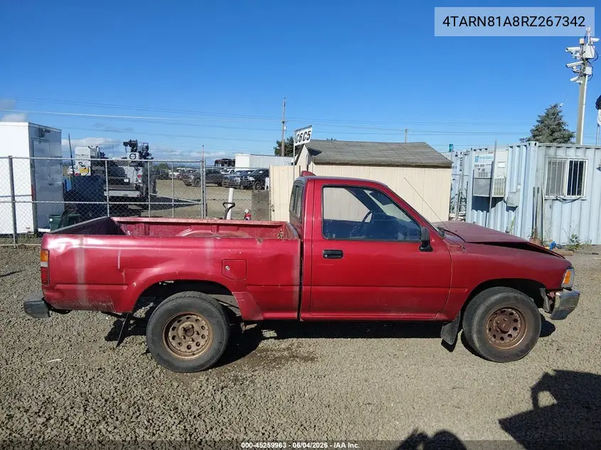 1994 Toyota Pickup 1/2 Ton Short Whlbase Stb VIN: 4TARN81A8RZ267342 Lot: 45259963