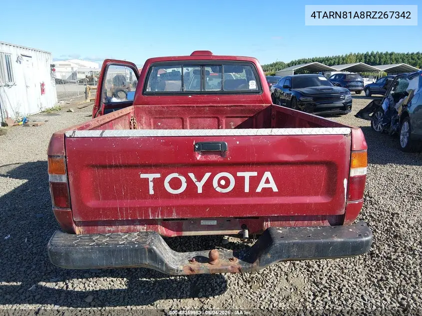 1994 Toyota Pickup 1/2 Ton Short Whlbase Stb VIN: 4TARN81A8RZ267342 Lot: 45259963