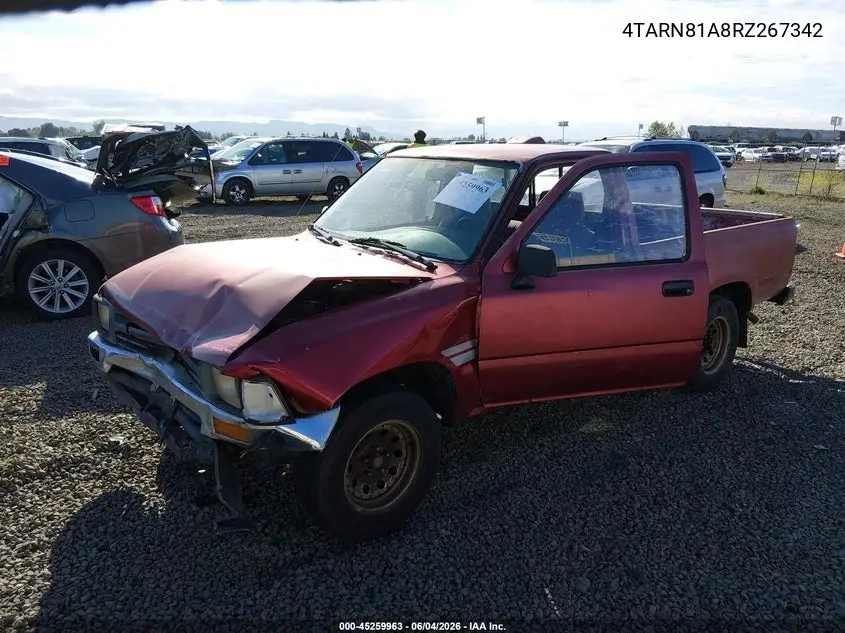 1994 Toyota Pickup 1/2 Ton Short Whlbase Stb VIN: 4TARN81A8RZ267342 Lot: 45259963