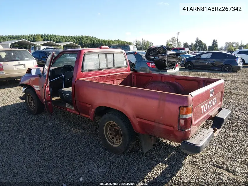 1994 Toyota Pickup 1/2 Ton Short Whlbase Stb VIN: 4TARN81A8RZ267342 Lot: 45259963