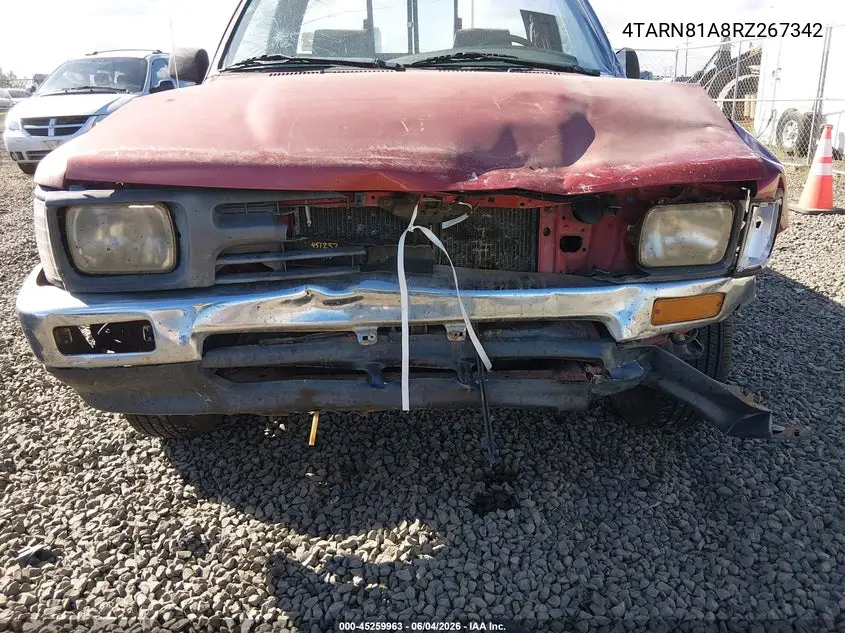 1994 Toyota Pickup 1/2 Ton Short Whlbase Stb VIN: 4TARN81A8RZ267342 Lot: 45259963