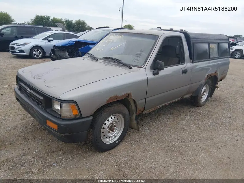 1994 Toyota Pickup 1/2 Ton Short Wheelbase VIN: JT4RN81A4R5188200 Lot: 45591173