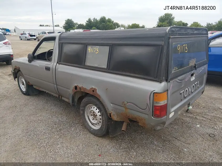 1994 Toyota Pickup 1/2 Ton Short Wheelbase VIN: JT4RN81A4R5188200 Lot: 45591173