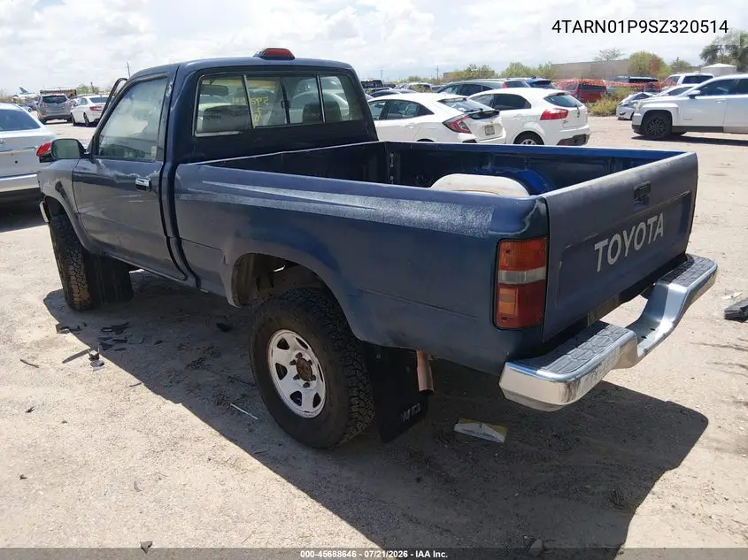 1995 Toyota Pickup 1/2 Ton Short Whlbse Dx VIN: 4TARN01P9SZ320514 Lot: 45688646
