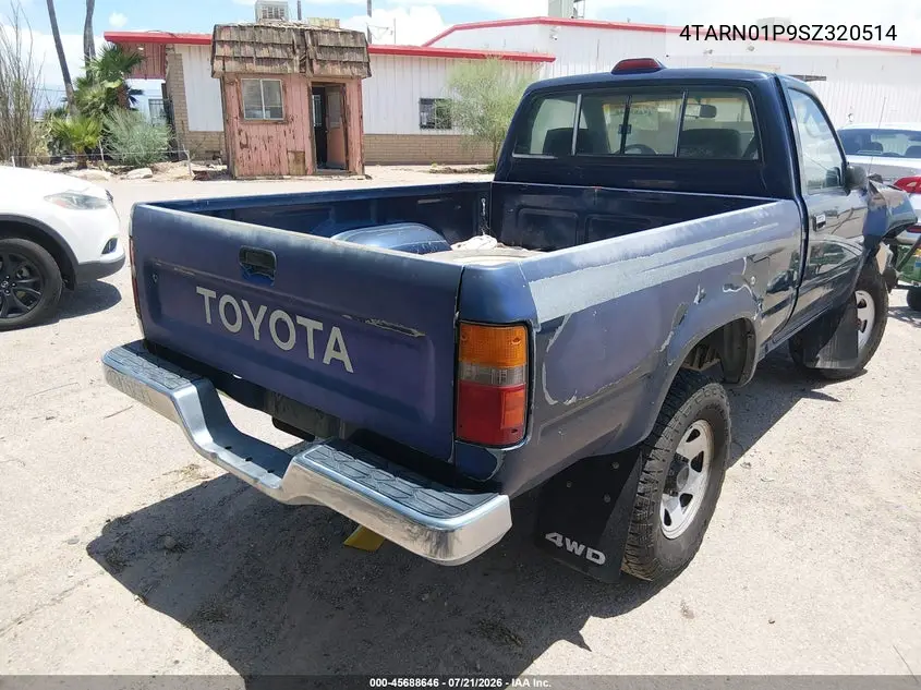 1995 Toyota Pickup 1/2 Ton Short Whlbse Dx VIN: 4TARN01P9SZ320514 Lot: 45688646