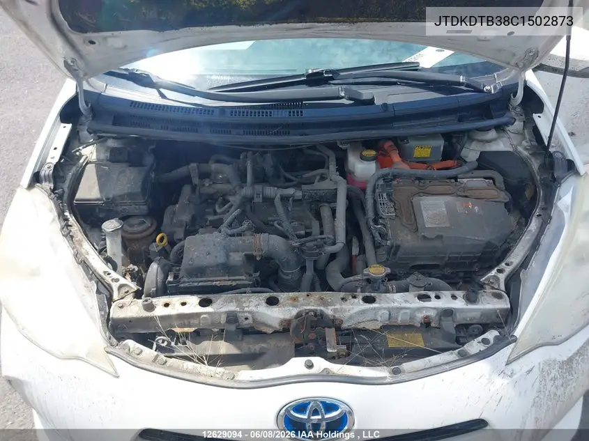 2012 Toyota Prius C VIN: JTDKDTB38C1502873 Lot: 12629094