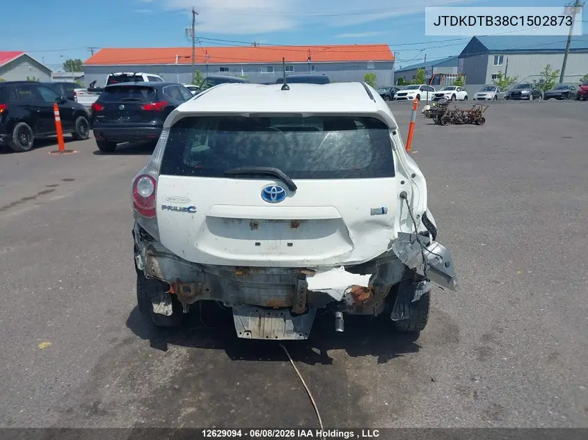 2012 Toyota Prius C VIN: JTDKDTB38C1502873 Lot: 12629094