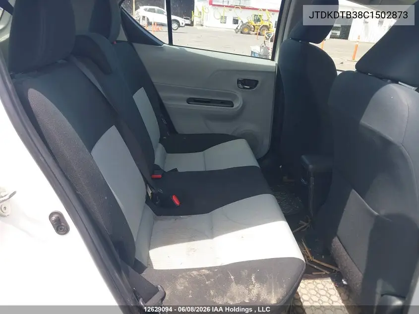 2012 Toyota Prius C VIN: JTDKDTB38C1502873 Lot: 12629094
