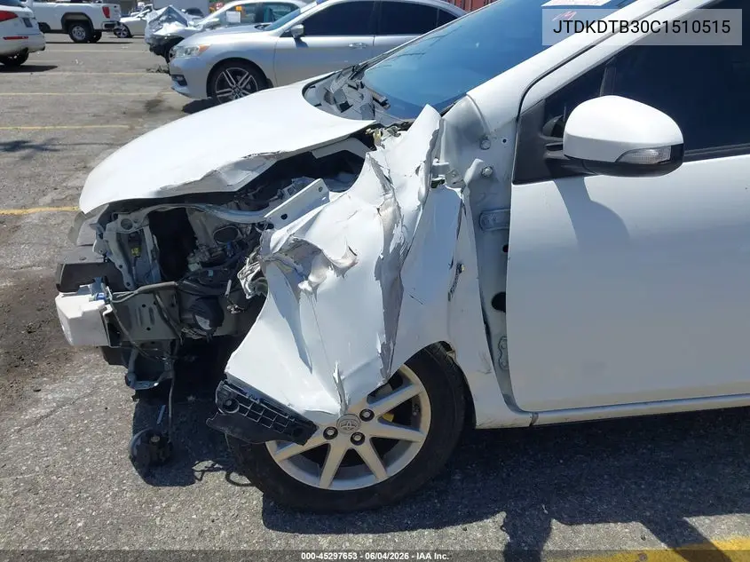 2012 Toyota Prius C Four VIN: JTDKDTB30C1510515 Lot: 45297653