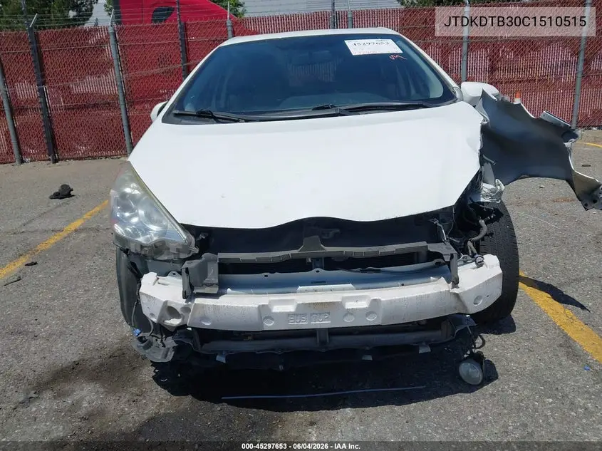 2012 Toyota Prius C Four VIN: JTDKDTB30C1510515 Lot: 45297653