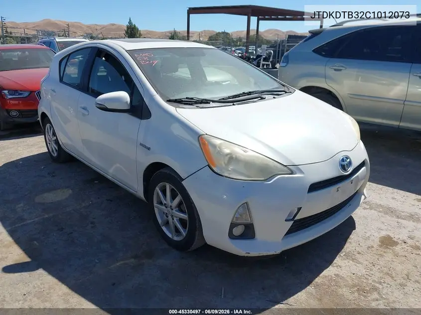 2012 Toyota Prius C Four VIN: JTDKDTB32C1012073 Lot: 45330497