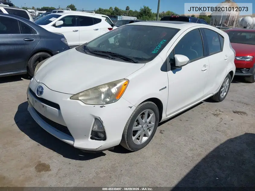 2012 Toyota Prius C Four VIN: JTDKDTB32C1012073 Lot: 45330497