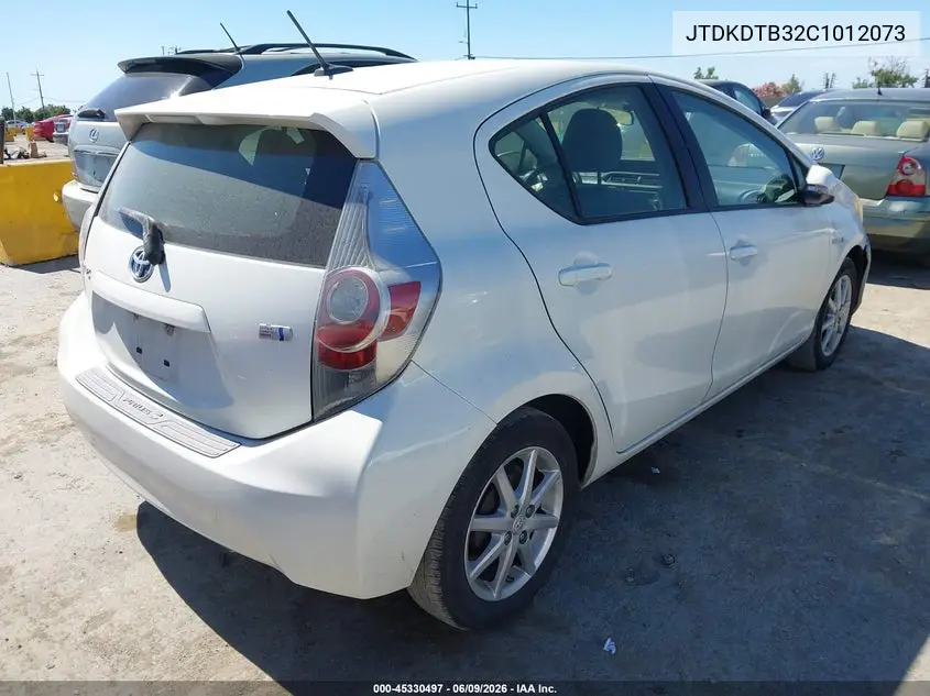 2012 Toyota Prius C Four VIN: JTDKDTB32C1012073 Lot: 45330497