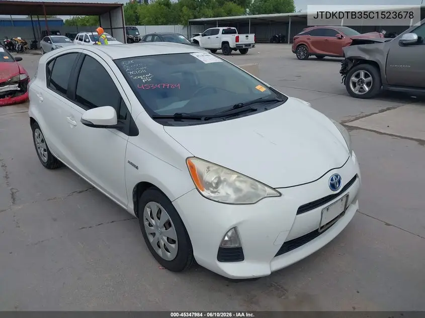 2012 Toyota Prius C Two VIN: JTDKDTB35C1523678 Lot: 45347984
