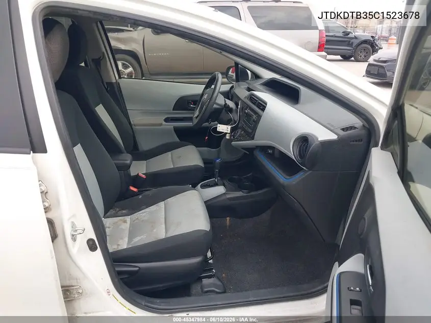 2012 Toyota Prius C Two VIN: JTDKDTB35C1523678 Lot: 45347984