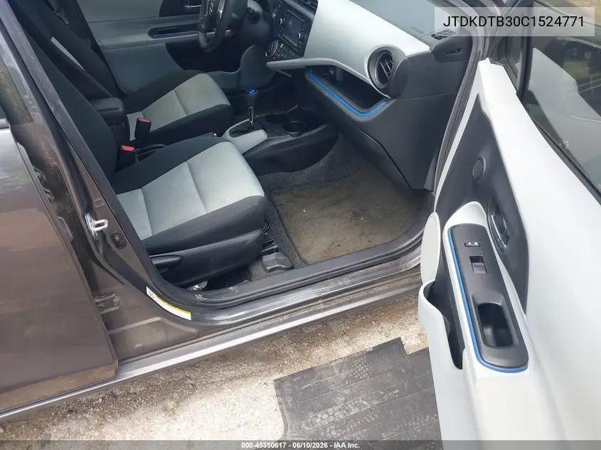 2012 Toyota Prius C Three VIN: JTDKDTB30C1524771 Lot: 45350617
