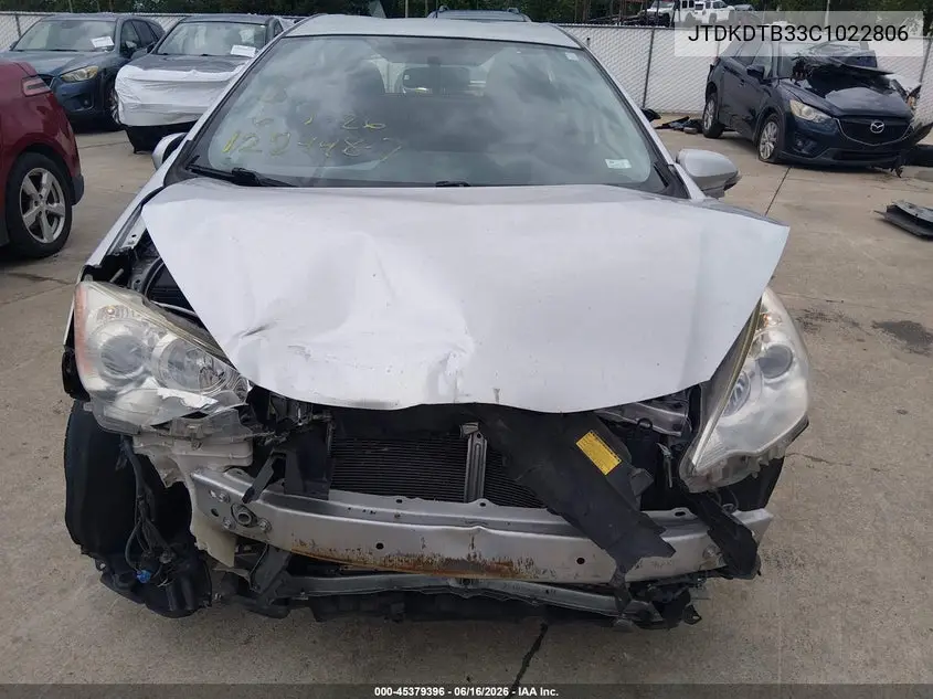 2012 Toyota Prius C Two VIN: JTDKDTB33C1022806 Lot: 45379396