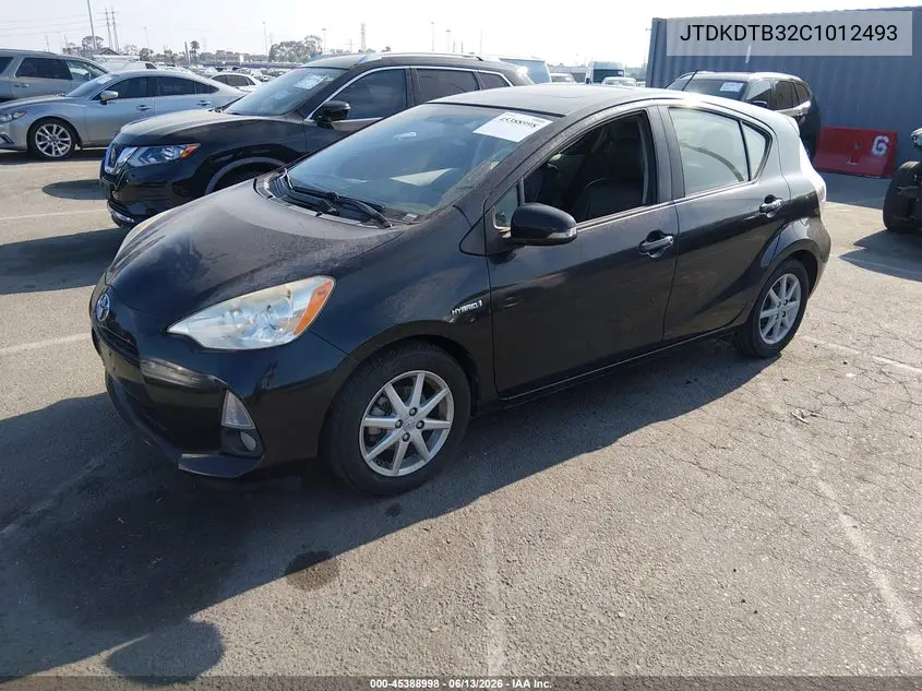 2012 Toyota Prius C Four VIN: JTDKDTB32C1012493 Lot: 45388998