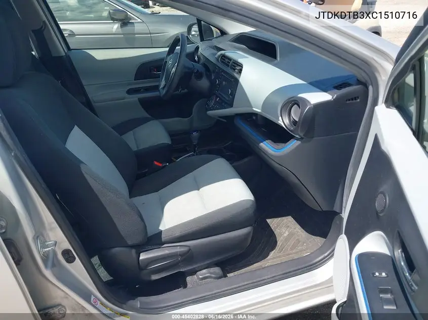 2012 Toyota Prius C Three VIN: JTDKDTB3XC1510716 Lot: 45402828