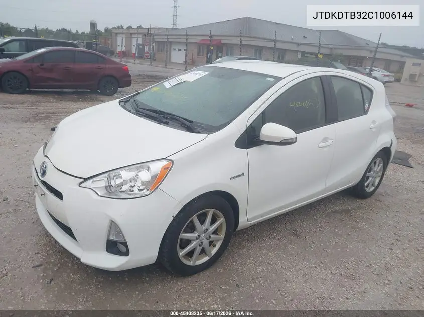 2012 Toyota Prius C Four VIN: JTDKDTB32C1006144 Lot: 45408235
