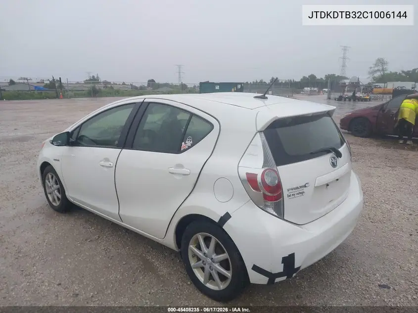 2012 Toyota Prius C Four VIN: JTDKDTB32C1006144 Lot: 45408235