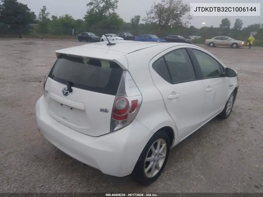 2012 Toyota Prius C Four VIN: JTDKDTB32C1006144 Lot: 45408235