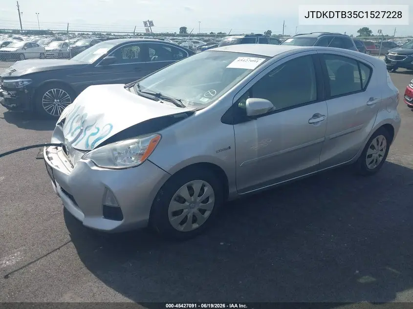 2012 Toyota Prius C Two VIN: JTDKDTB35C1527228 Lot: 45427091